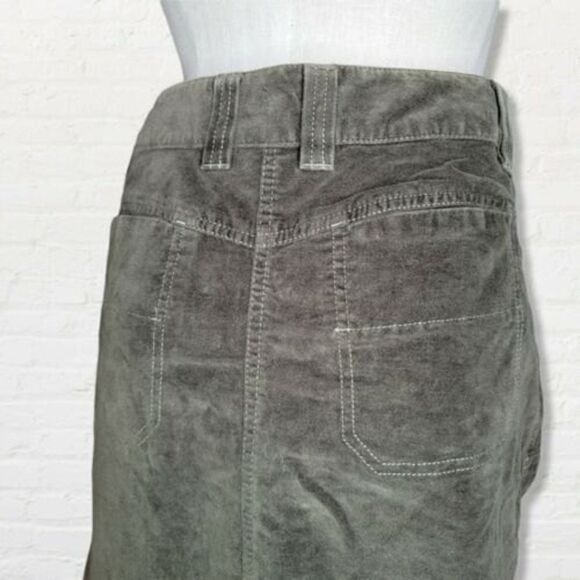 ATHLETA Skirt Brown Washed Velvet Casual Skirt Velveteen Cotton Women's Size 8 - Picture 4 of 10